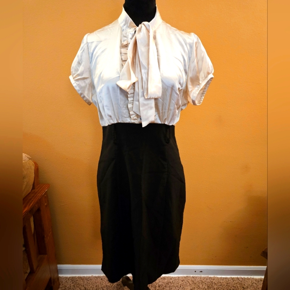 Snap Cream and Black Dress